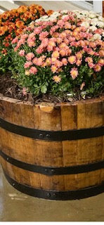 Country Barrel Planter (half barrel)
